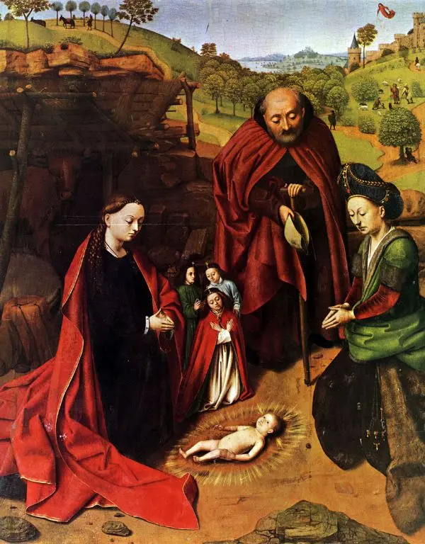 Last Judgment Annunciation and Nativity c1452 By Petrus Christus