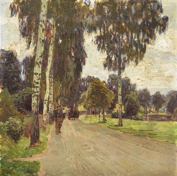 Alley near Freudenthal Chateau 1916 | Oil Painting Reproduction