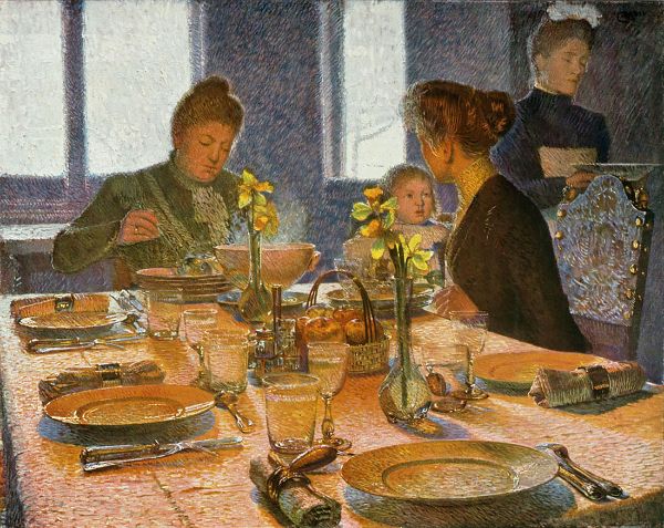 At Breakfast by Carl Moll | Oil Painting Reproduction