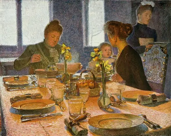At Breakfast By Carl Moll