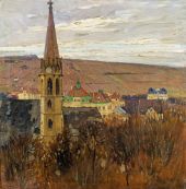 View on the Church of Heiligenstadt Vienna c1904 By Carl Moll
