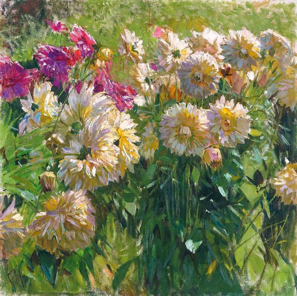 Dahlias 1945 by Carl Moll | Oil Painting Reproduction