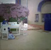 In Front of the House 1910 By Carl Moll