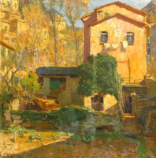 Landscape in Southern France by Carl Moll | Oil Painting Reproduction
