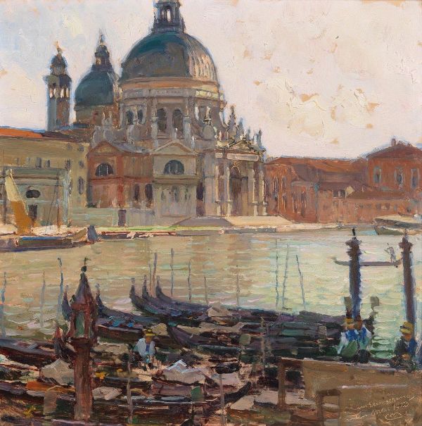 Santa Maria della Salute 1923 by Carl Moll | Oil Painting Reproduction