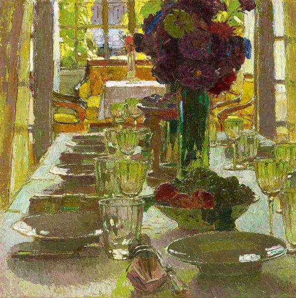 Dining Room 1915 by Carl Moll | Oil Painting Reproduction