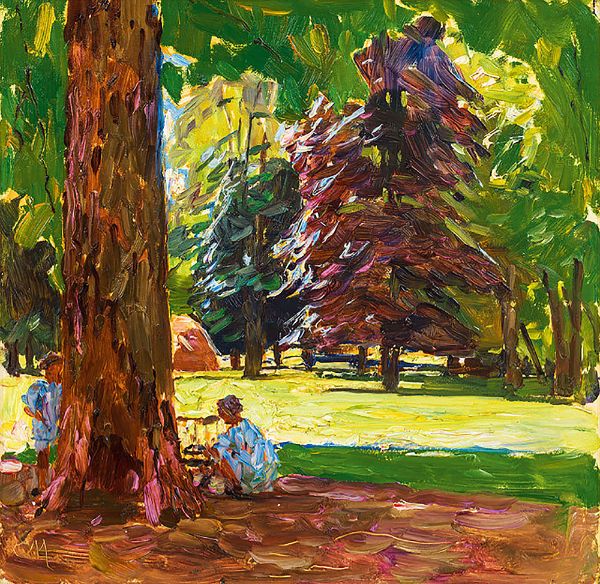 Playing children on a Summer's day c1930 | Oil Painting Reproduction