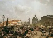 The Naschmarkt in Vienna 1894 By Carl Moll