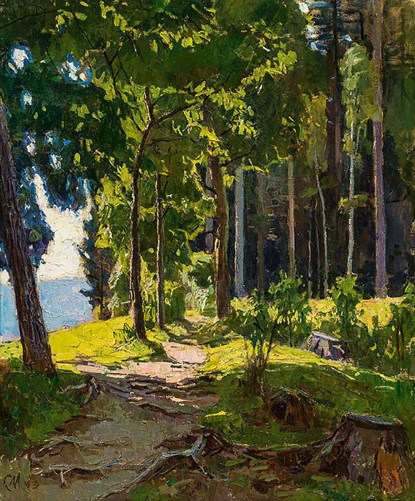 Wald am Orthof Semmering 1943 by Carl Moll | Oil Painting Reproduction