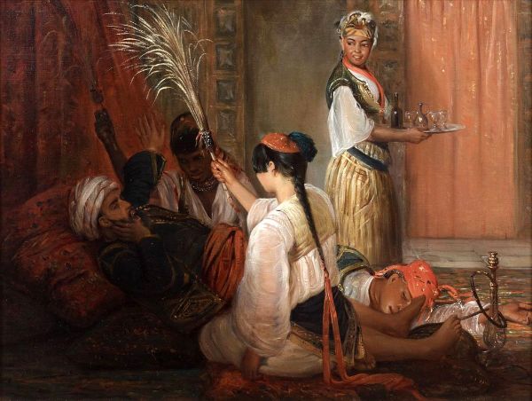 Au Serail by Francois Auguste Biard | Oil Painting Reproduction