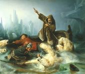 Fight with Polar Bears 1839 By Francois Auguste Biard