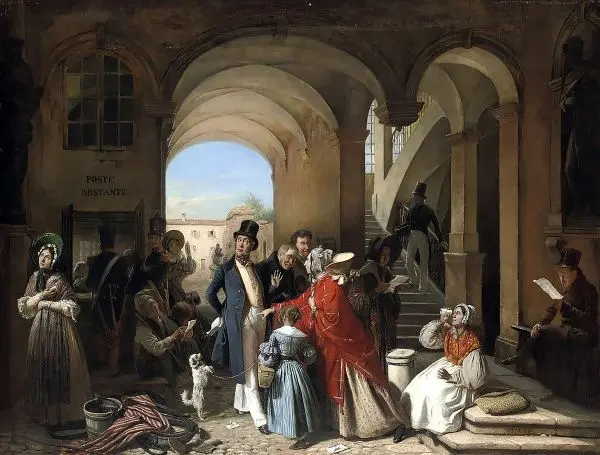La Poste Restante By Francois Auguste Biard