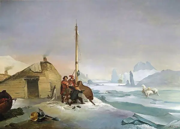 Nova Zembla Coast By Francois Auguste Biard