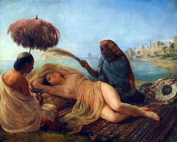 Odalisque Fanned by her Slaves | Oil Painting Reproduction