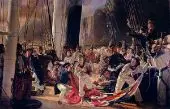 On The Deck During a Sea Battle 1855 By Francois Auguste Biard