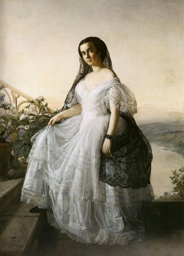 Portrait of a Woman by Francois Auguste Biard | Oil Painting Reproduction
