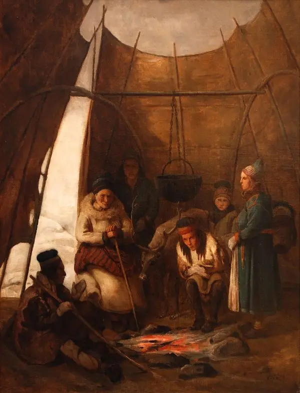 Sami Camp By Francois Auguste Biard