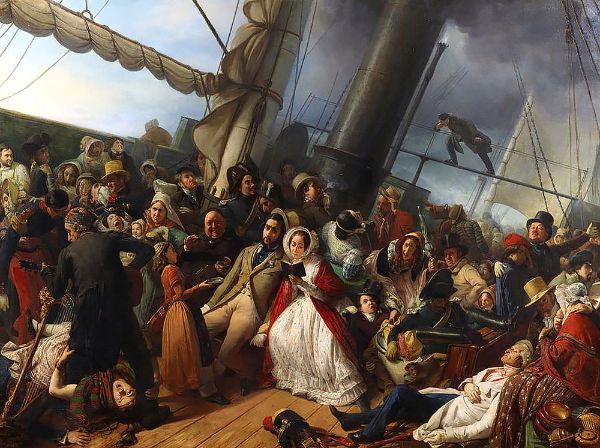 Seasickness at the Ball on Board  an English Corvette | Oil Painting Reproduction