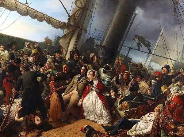 Seasickness at the Ball on Board an English Corvette By Francois Auguste Biard