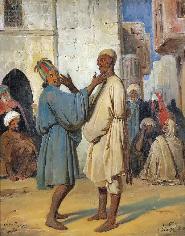 Street Scene By Francois Auguste Biard