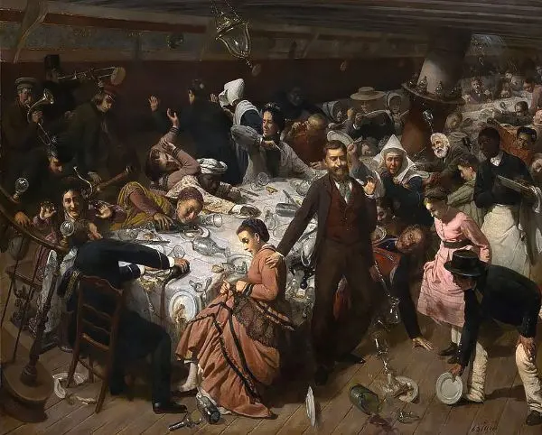 Sudden Squall at Sea By Francois Auguste Biard