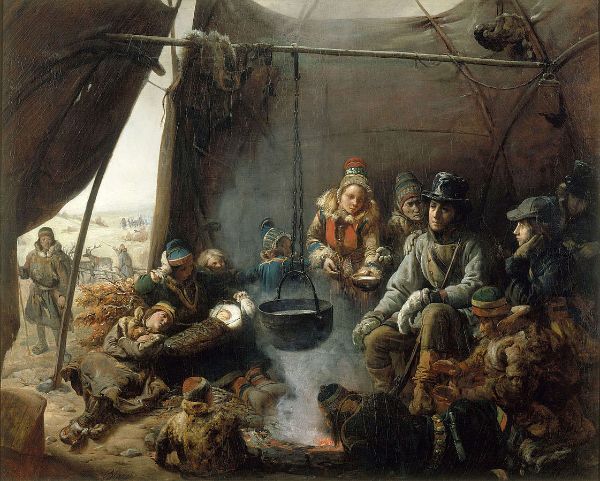 The Duke of Orleans Received in a Lapp Camp | Oil Painting Reproduction