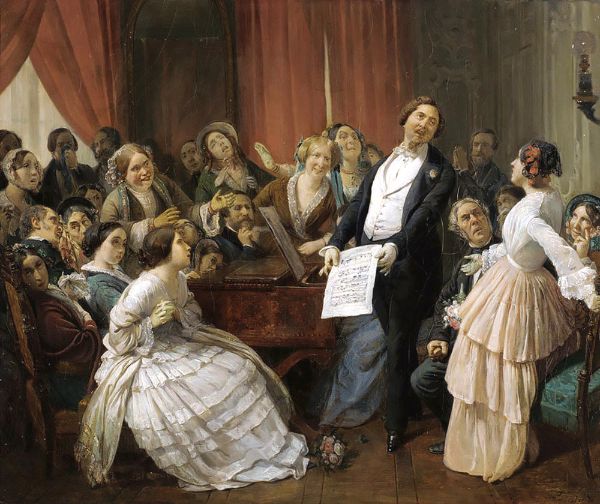 Triumph of a Tenor at a Musical Matinee | Oil Painting Reproduction