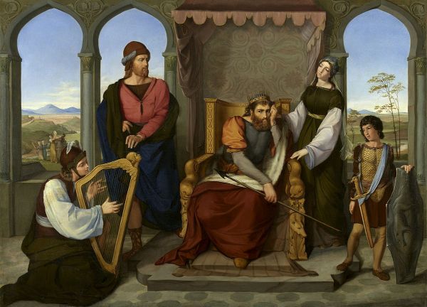 David Playing the Harp for Saul Rome 1823 | Oil Painting Reproduction