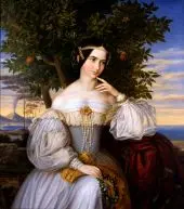Marriage Portrait of Charlotte de Rothschild 1836 By Moritz Daniel Oppenheim