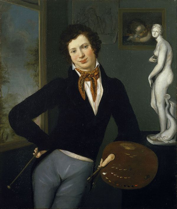 Self Portrait c1815 by Moritz Daniel Oppenheim | Oil Painting Reproduction