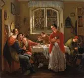 The Return of the Volunteer from the Wars By Moritz Daniel Oppenheim