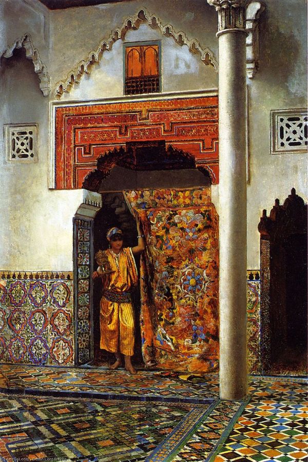 A Moorish Interior by Edwin Lord Weeks | Oil Painting Reproduction