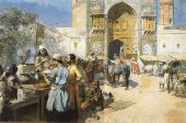 An Open Air Restaurant Lahore By Edwin Lord Weeks