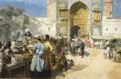An Open Air Restaurant Lahore By Edwin Lord Weeks