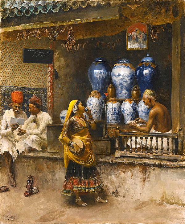 A Perfumers Shop Bombay 1890 | Oil Painting Reproduction