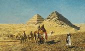 Camel Caravan Amid the Pyramids Egypt By Edwin Lord Weeks
