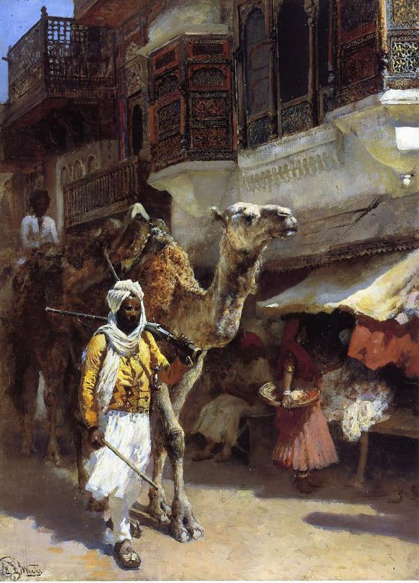 Man Leading a Camel by Edwin Lord Weeks | Oil Painting Reproduction