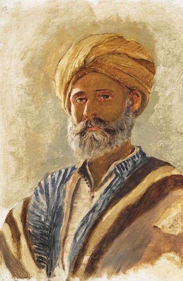 Portrait of a Turbaned Man by Edwin Lord Weeks | Oil Painting Reproduction
