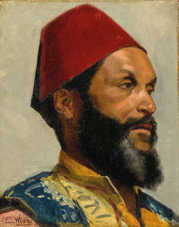 Portrait of a Turkish Man by Edwin Lord Weeks | Oil Painting Reproduction
