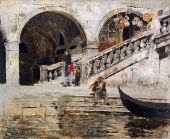 Rialto Bridge Venice Italy By Edwin Lord Weeks