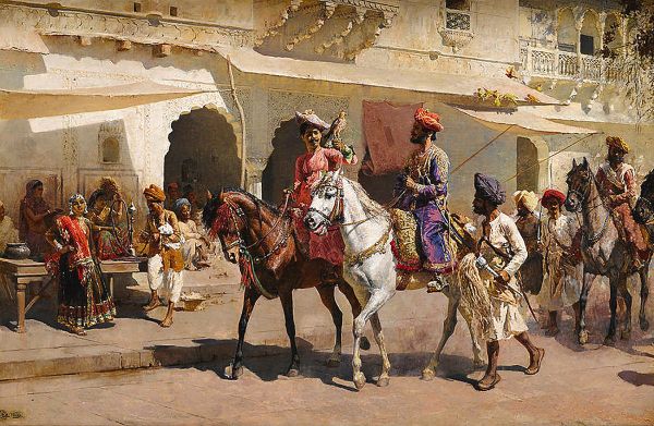 Start for the Hunt at Gwalior | Oil Painting Reproduction