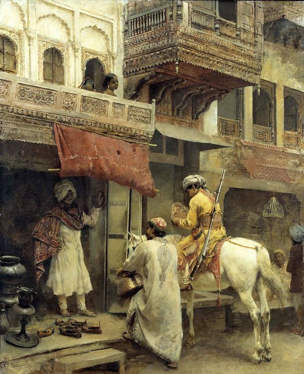 Street Scene in India 1906 by Edwin Lord Weeks | Oil Painting Reproduction