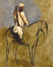 Study of a Mounted Arab Warrior By Edwin Lord Weeks