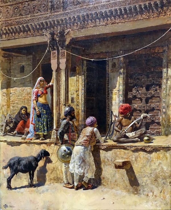 The Soldier of the Rajah Coming to the Sword Sharpener of Ahmedabad | Oil Painting Reproduction