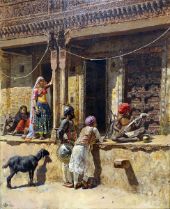 The Soldier of the Rajah Coming to the Sword Sharpener of Ahmedabad By Edwin Lord Weeks