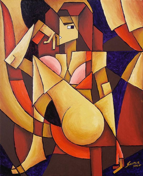 Cube Woman Erki Schotter by Arshile Gorky | Oil Painting Reproduction