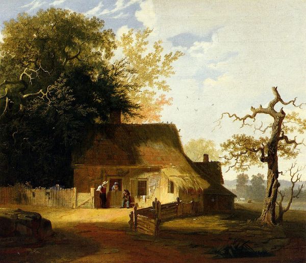 Cottage Scenery by George Caleb Bingham | Oil Painting Reproduction