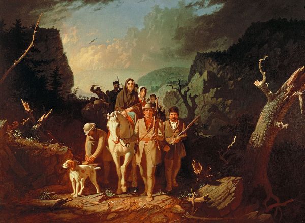 Daniel Boone Escorting Settlers | Oil Painting Reproduction