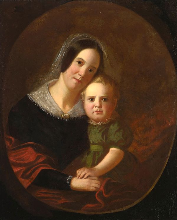 Sarah Elizabeth Hutchison and Son Newton 1841 | Oil Painting Reproduction
