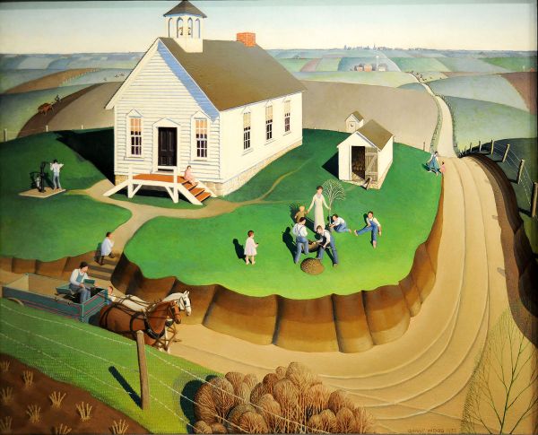 Arbor Day by Grant Wood | Oil Painting Reproduction